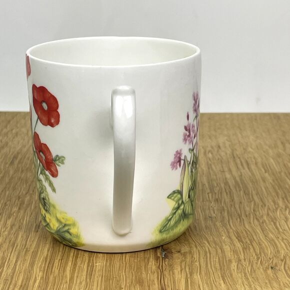 Springfield Poppy Field Meadow Butterfly Bone China Mug England Inside Design - Picture 9 of 15